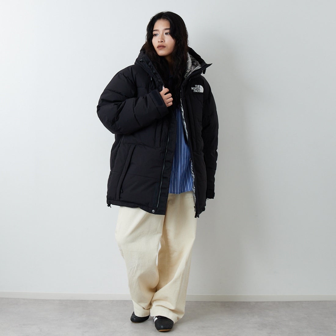 THE NORTH FACE [ザ ノースフェイス] バルトロジャケット [ND92553] K &&モデル身長：162cm 着用サイズ：S&&