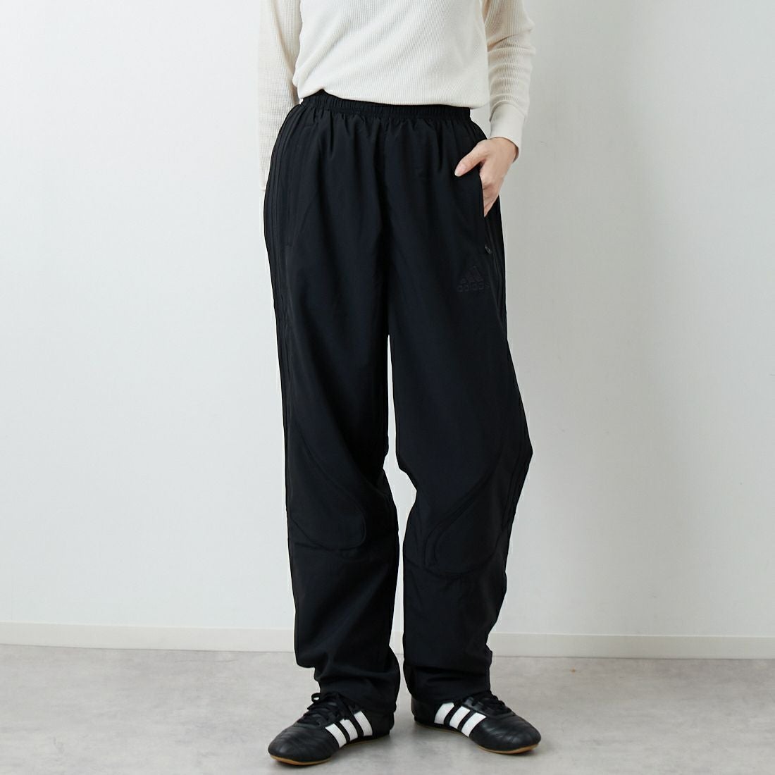 adidas Originals [アディダス オリジナルス] チームガイスト トラックパンツ [QF069] KA0596 &&モデル身長：162cm 着用サイズ：S&&
