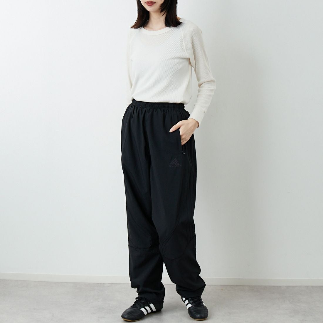 adidas Originals [アディダス オリジナルス] チームガイスト トラックパンツ [QF069] KA0596 &&モデル身長：162cm 着用サイズ：S&&