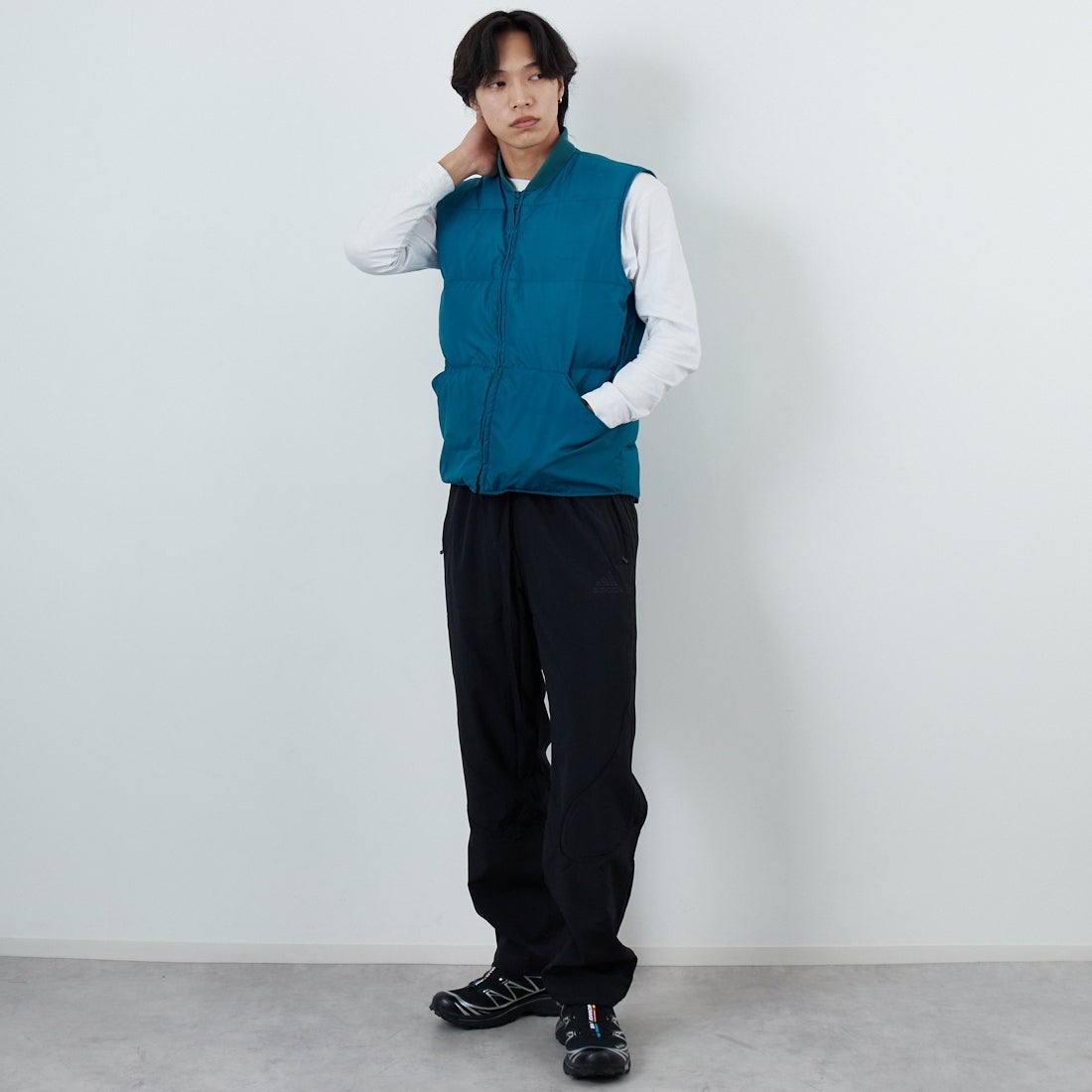 adidas Originals [アディダス オリジナルス] チームガイスト トラックパンツ [QF069] KA0596 &&モデル身長：179cm 着用サイズ：M&&