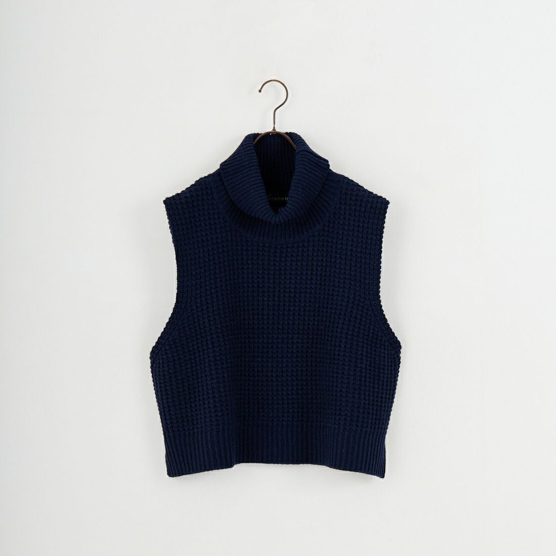 mizuiro ind [ミズイロインド] ワッフルハイネックベスト [4-220093] 77 NAVY