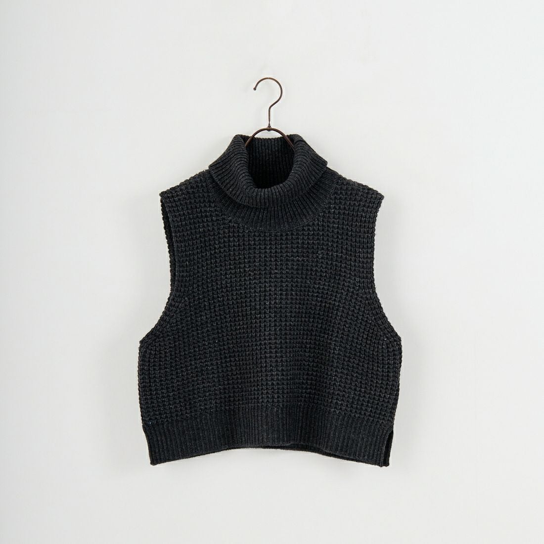 mizuiro ind [ミズイロインド] ワッフルハイネックベスト [4-220093] 92 C.GRAY
