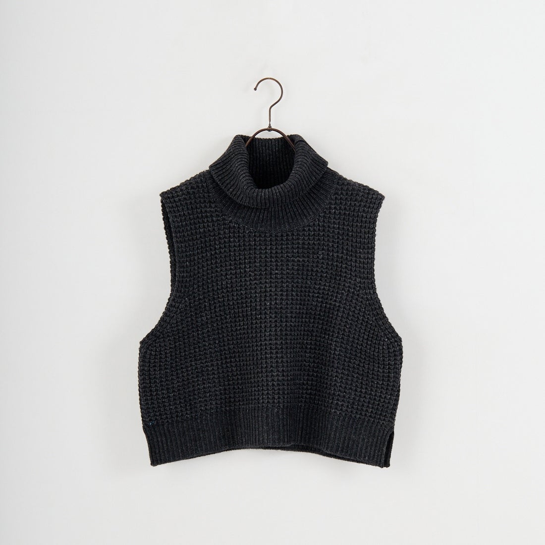 mizuiro ind [ミズイロインド] ワッフルハイネックベスト [4-220093] 92 C.GRAY