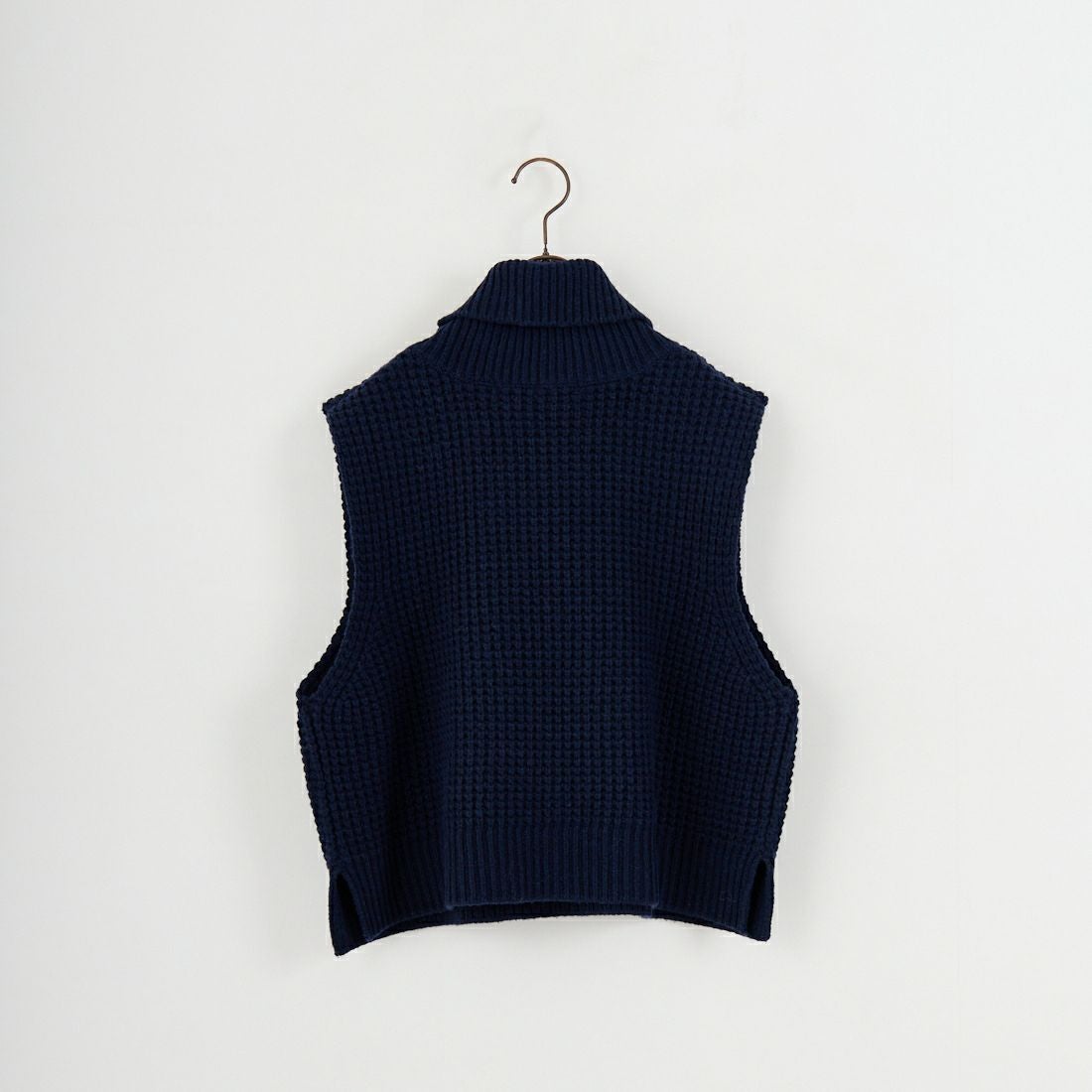 mizuiro ind [ミズイロインド] ワッフルハイネックベスト [4-220093] 77 NAVY