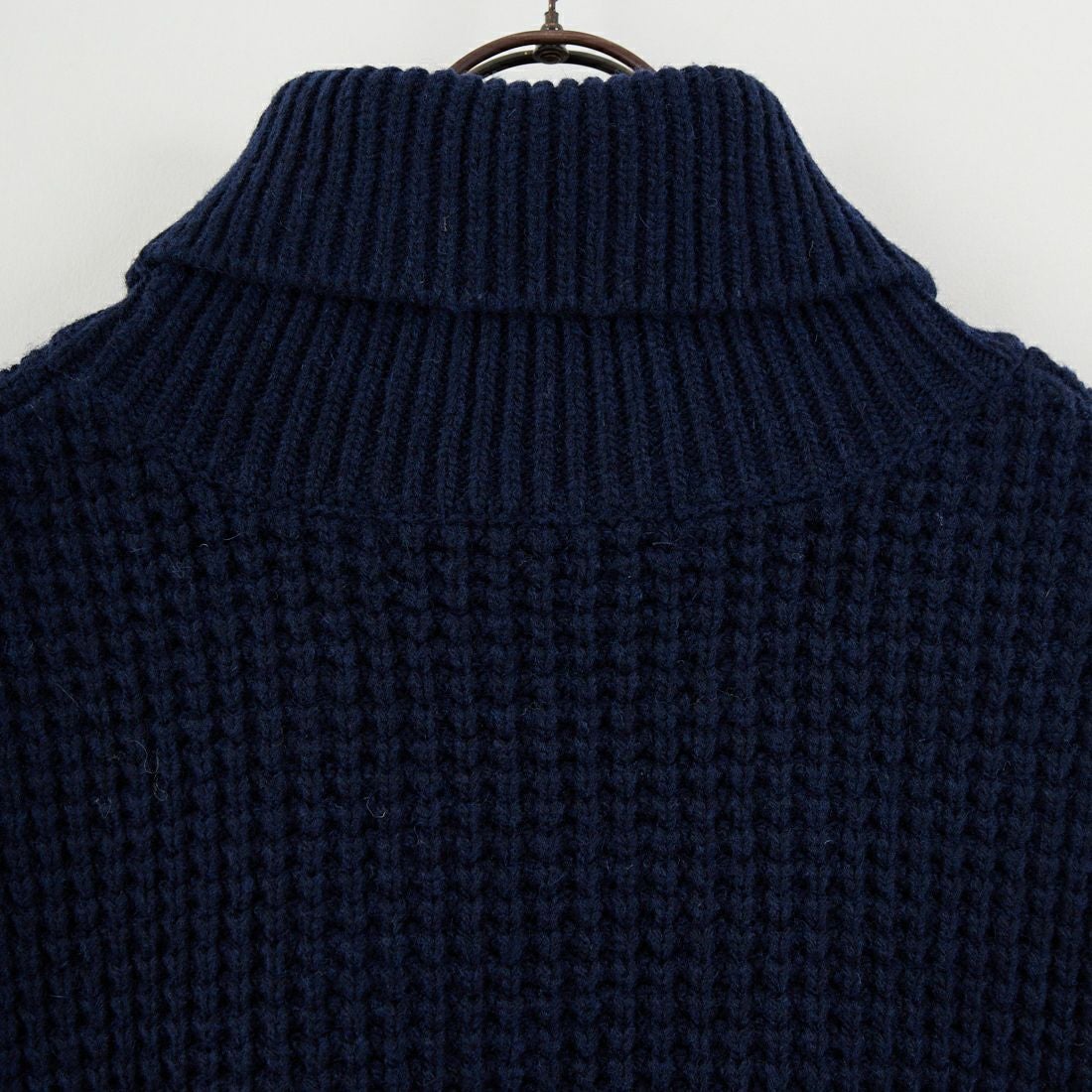 mizuiro ind [ミズイロインド] ワッフルハイネックベスト [4-220093] 77 NAVY