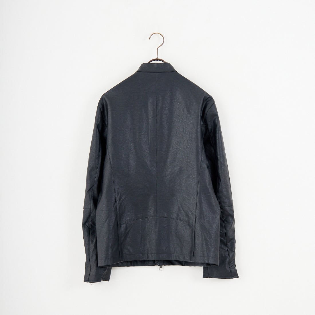 33Degrees [サーティスリーディグリーズ] フェイクレザー シングルライダースジャケット [560003IN] BLACK
