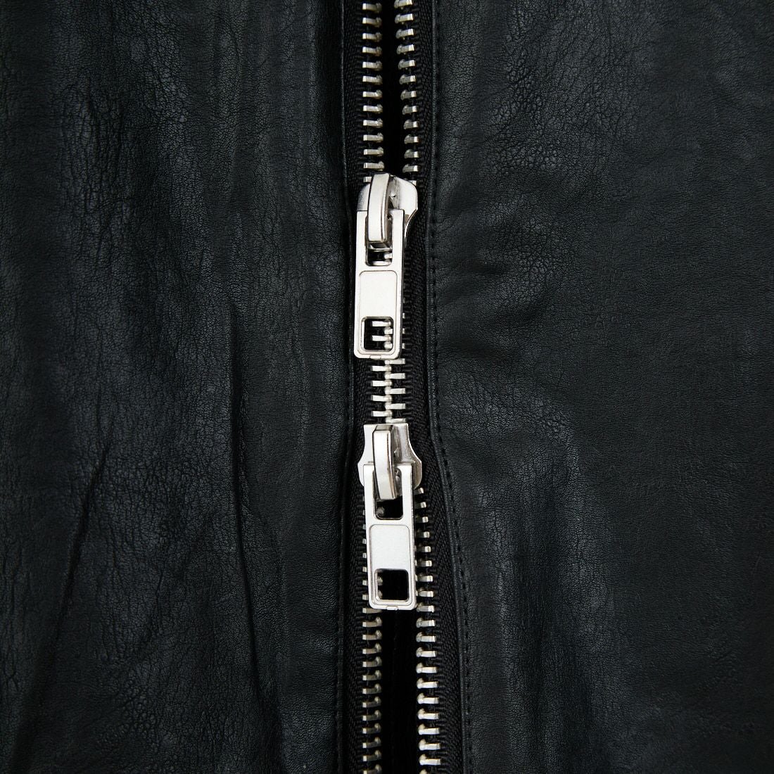 33Degrees [サーティスリーディグリーズ] フェイクレザー シングルライダースジャケット [560003IN] BLACK