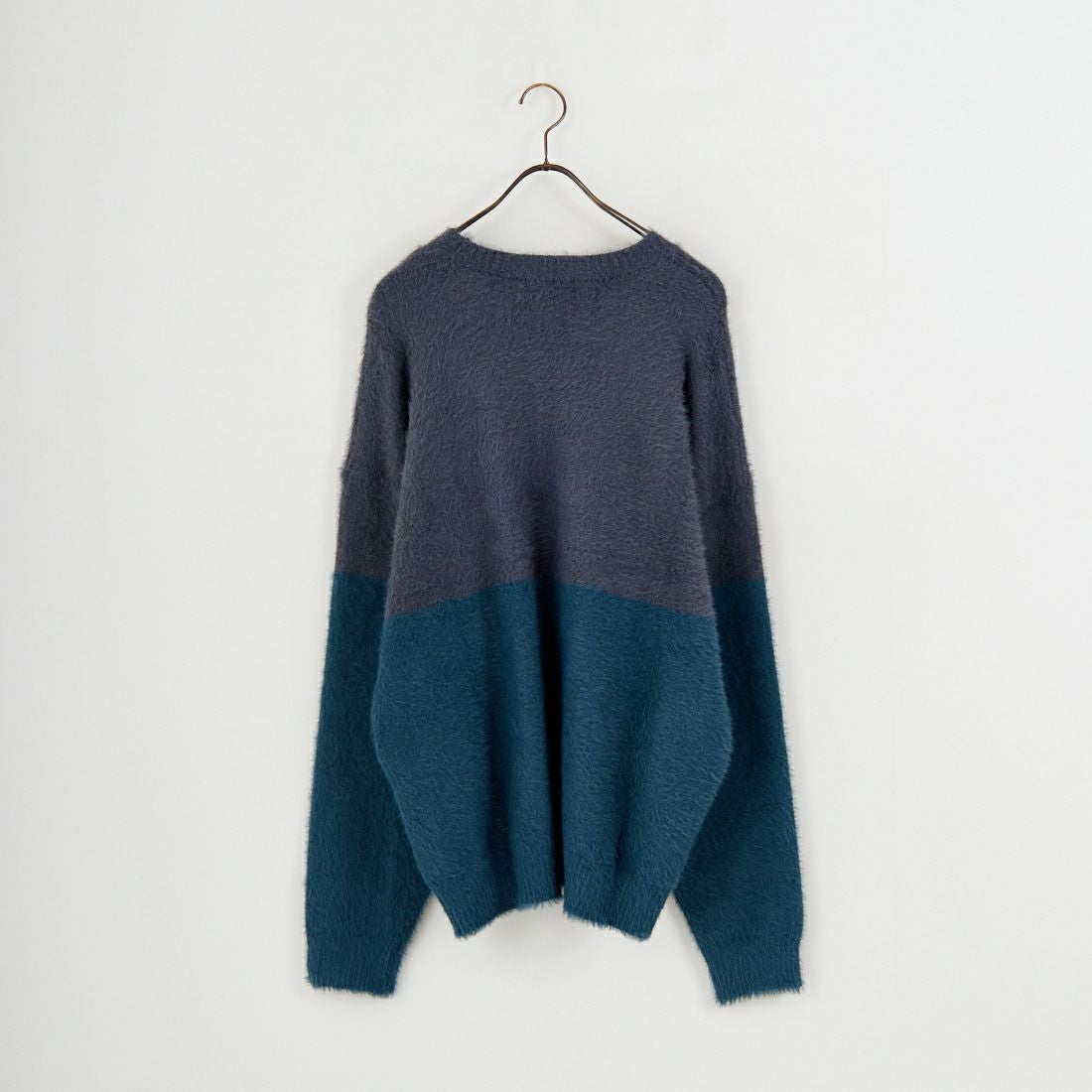 33Degrees [サーティスリーディグリーズ] シャギーツートンクルーネックニット [725807] CHR/GRN