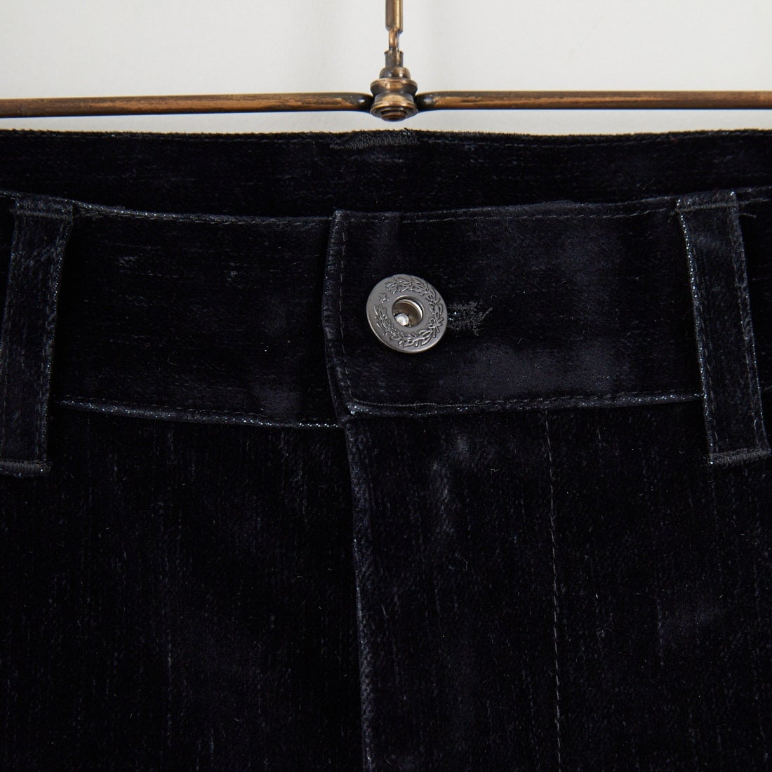 Jeans Factory Clothes [ジーンズファクトリークローズ] フロッキーデニムバギーパンツ [M2528022JF] BLACK