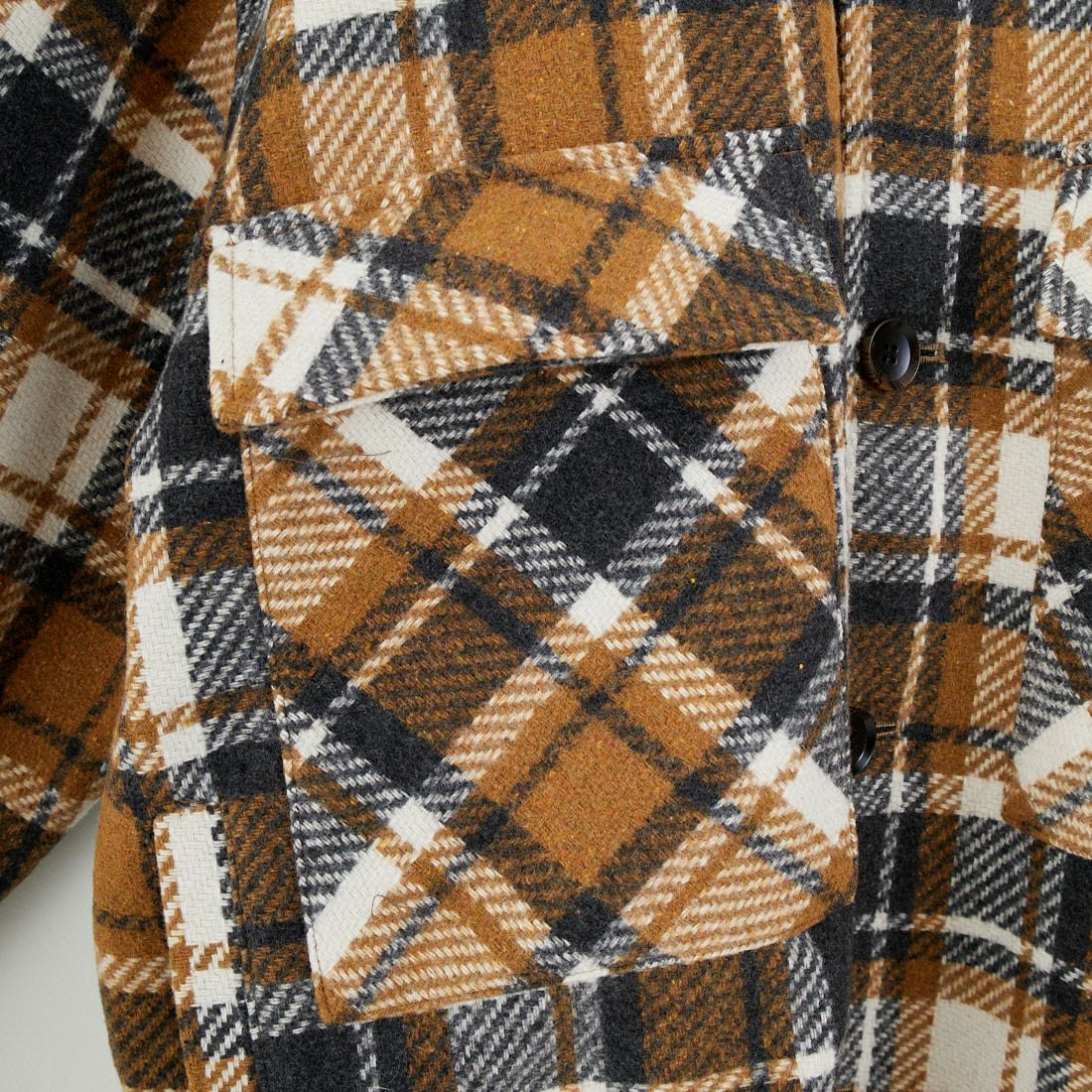 33Degrees [サーティスリーディグリーズ] メルトンチェックCPOジャケット [531024IN] BEIGE