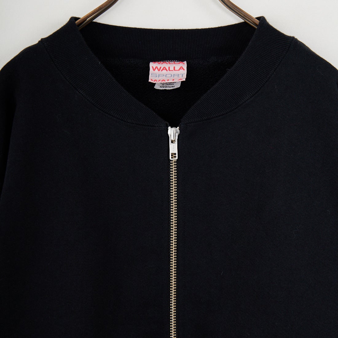 WALLA WALLA SPORT [ワラワラスポーツ] 13oz クルーネックカーディガン [130OZ-CREW-CARDIGAN] BLACK