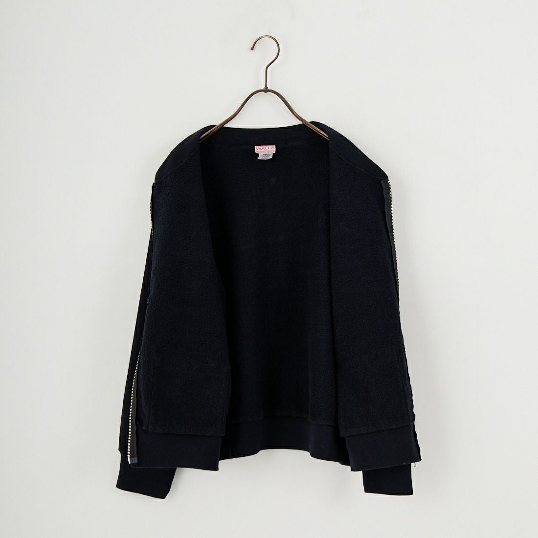 WALLA WALLA SPORT [ワラワラスポーツ] 13oz クルーネックカーディガン [130OZ-CREW-CARDIGAN] BLACK