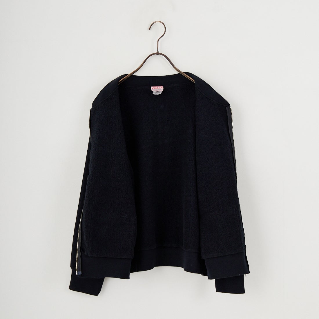 WALLA WALLA SPORT [ワラワラスポーツ] 13oz クルーネックカーディガン [130OZ-CREW-CARDIGAN] BLACK