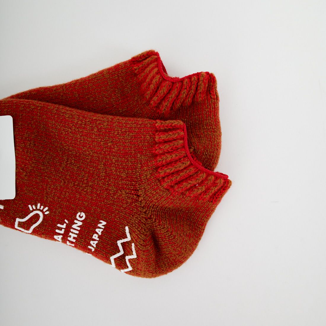 ROTOTO [ロトト] パイル ソックスリッパ [R1488] RED/L.BROW