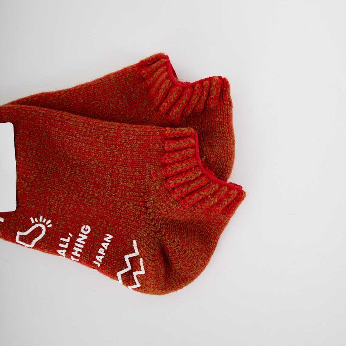 ROTOTO [ロトト] パイル ソックスリッパ [R1488] RED/L.BROW