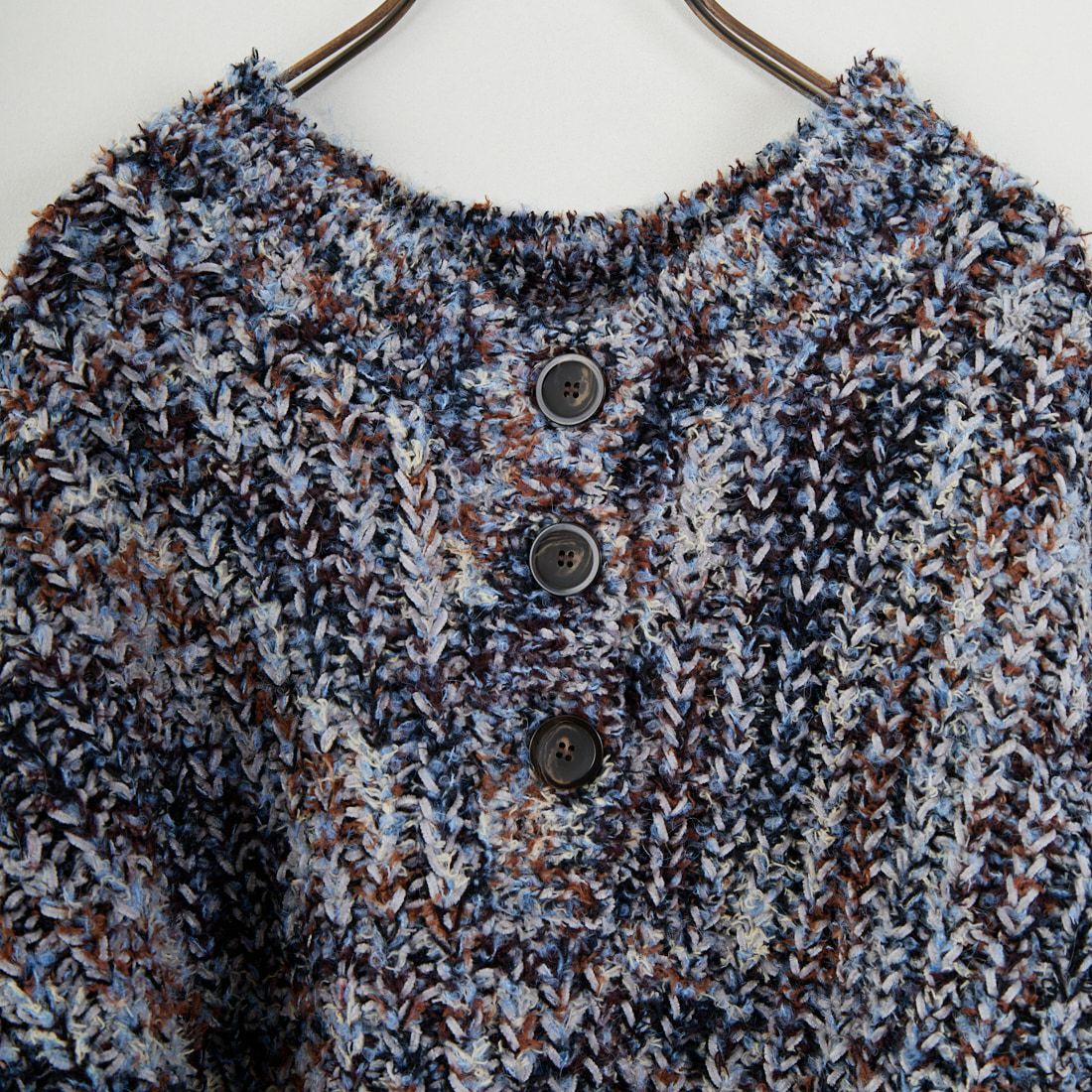 MAISON SPECIAL [メゾンスペシャル] 2WAY ネックメランジ ニットプルオーバー [21252365311] BLU