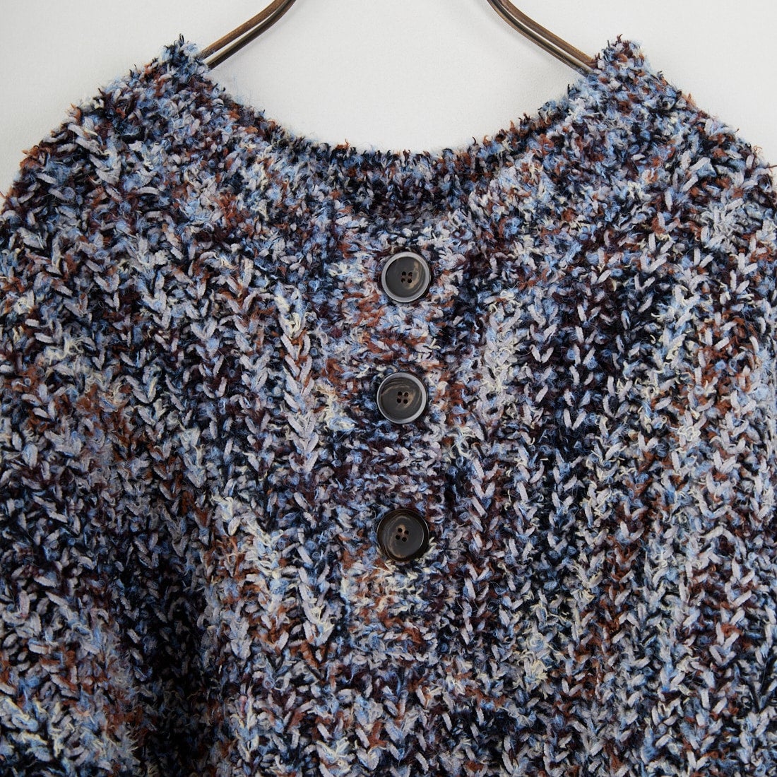 MAISON SPECIAL [メゾンスペシャル] 2WAY ネックメランジ ニットプルオーバー [21252365311] BLU