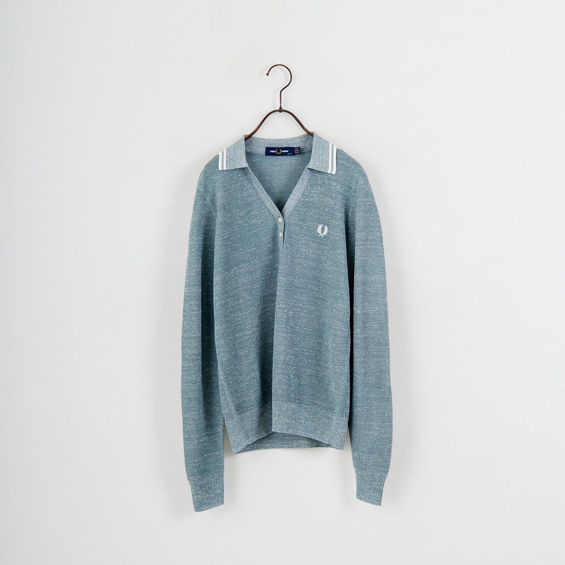 FRED PERRYツインティップライン メタリックニットポロシャツ FRED PERRY [フレッドペリー] ツインティップライン メタリックニット