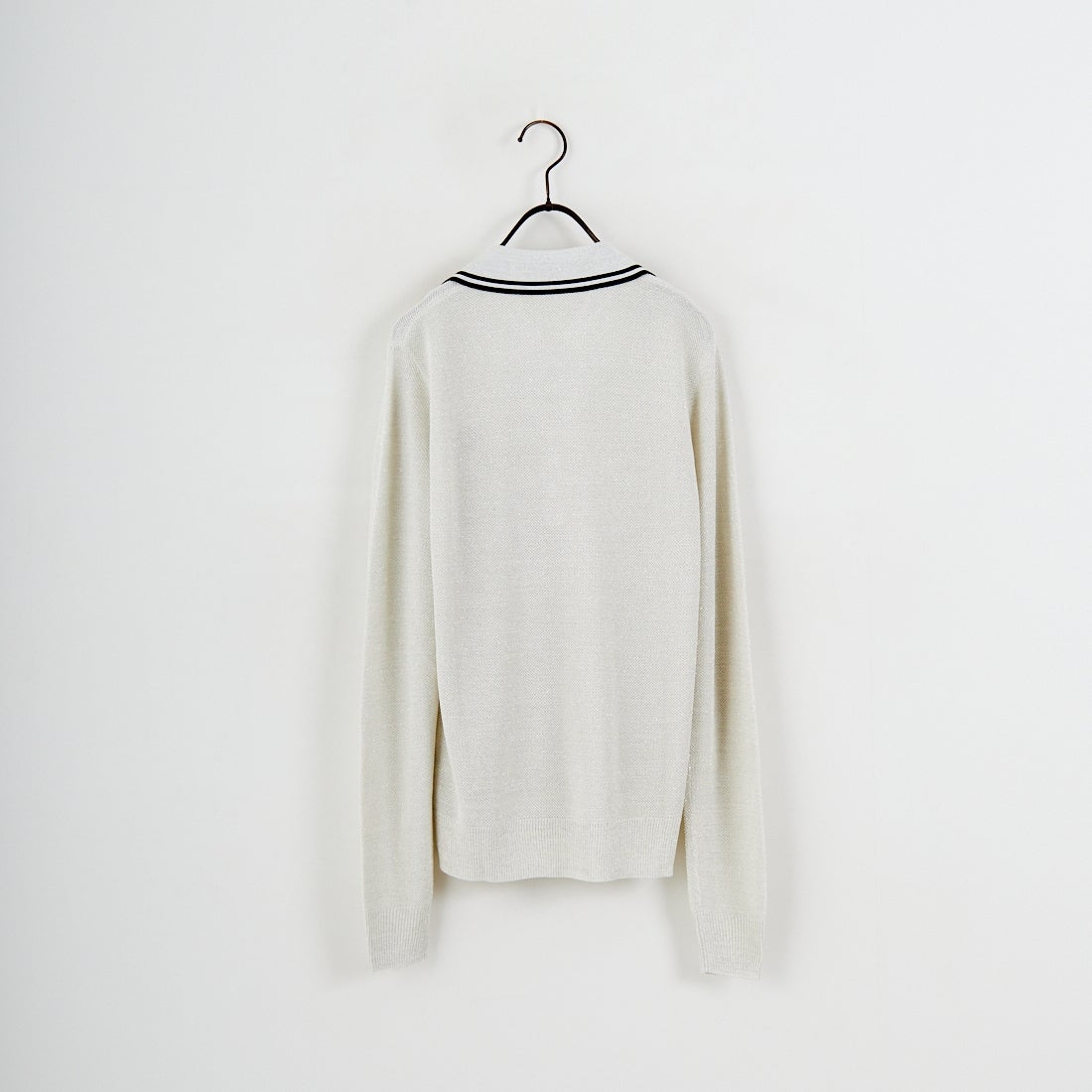 FRED PERRY [フレッドペリー] ツインティップライン メタリックニットポロシャツ [K1128] 560 ECRU
