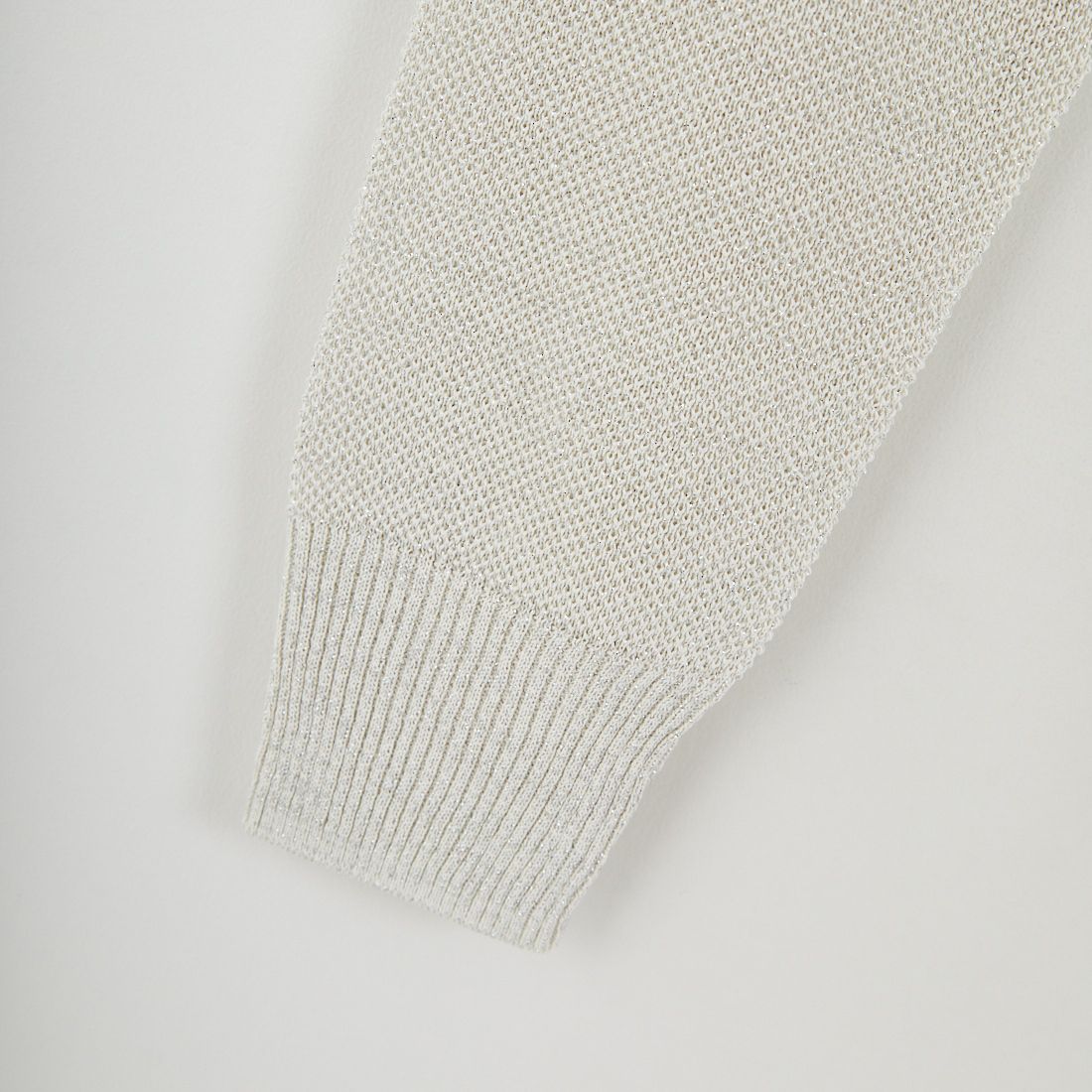 FRED PERRY [フレッドペリー] ツインティップライン メタリックニットポロシャツ [K1128] 560 ECRU