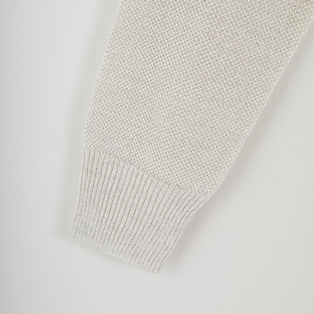 FRED PERRY [フレッドペリー] ツインティップライン メタリックニットポロシャツ [K1128] 560 ECRU