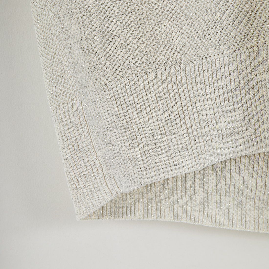 FRED PERRY [フレッドペリー] ツインティップライン メタリックニットポロシャツ [K1128] 560 ECRU