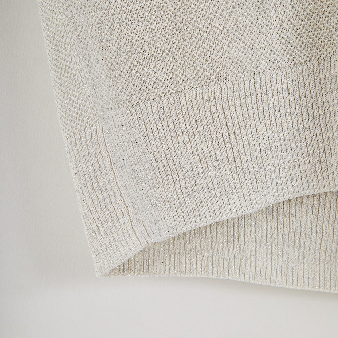 FRED PERRY [フレッドペリー] ツインティップライン メタリックニットポロシャツ [K1128] 560 ECRU