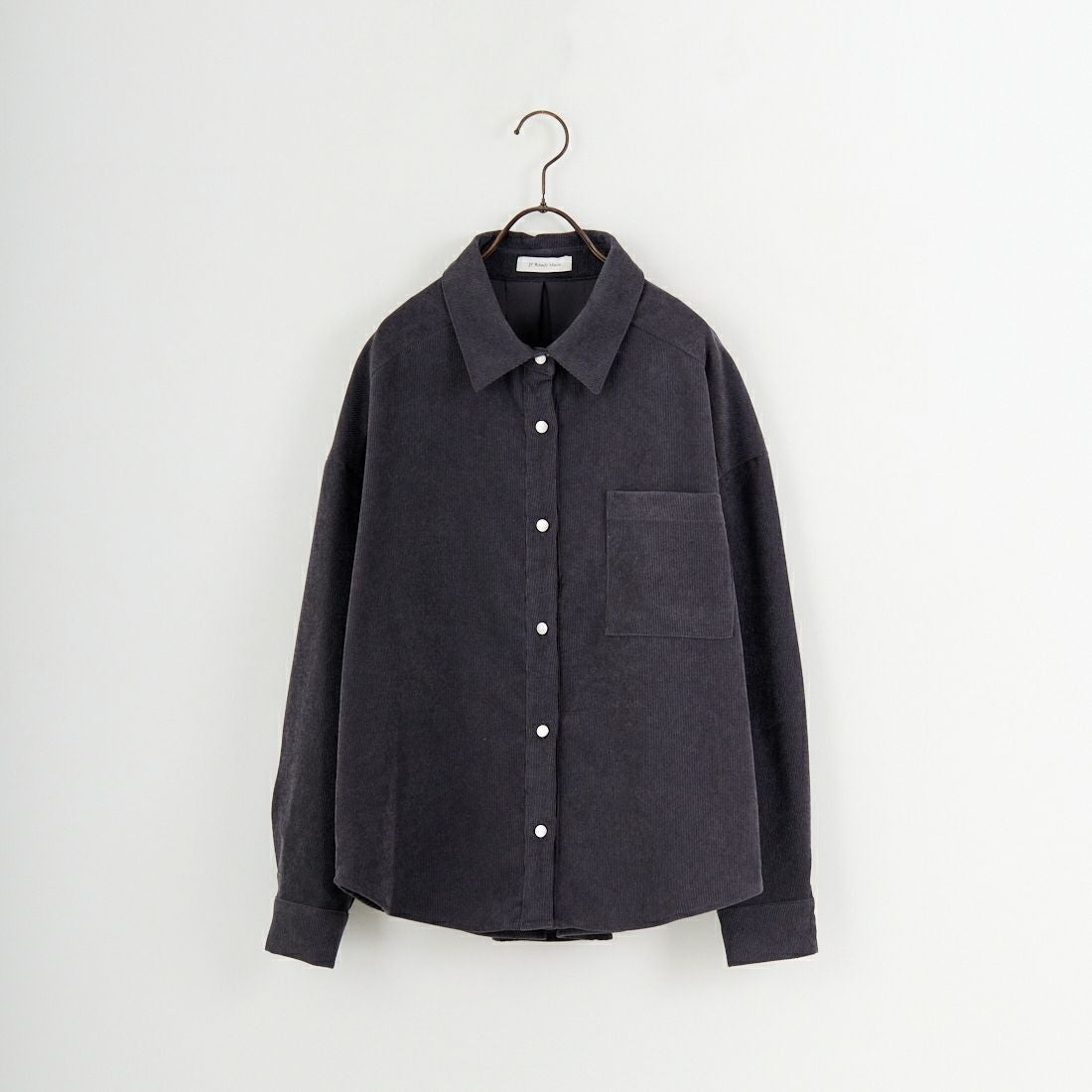 Jf Ready Made [ジイエフレディメイド] コーデュロイドロップタックブラウス [4225650] ﾁｬｺｰﾙｸﾞﾚｰ