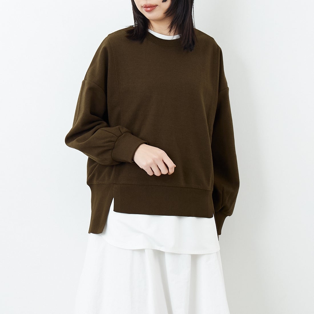 ﾌﾞﾗｳﾝ&&モデル身長：162cm 着用サイズ：F&&