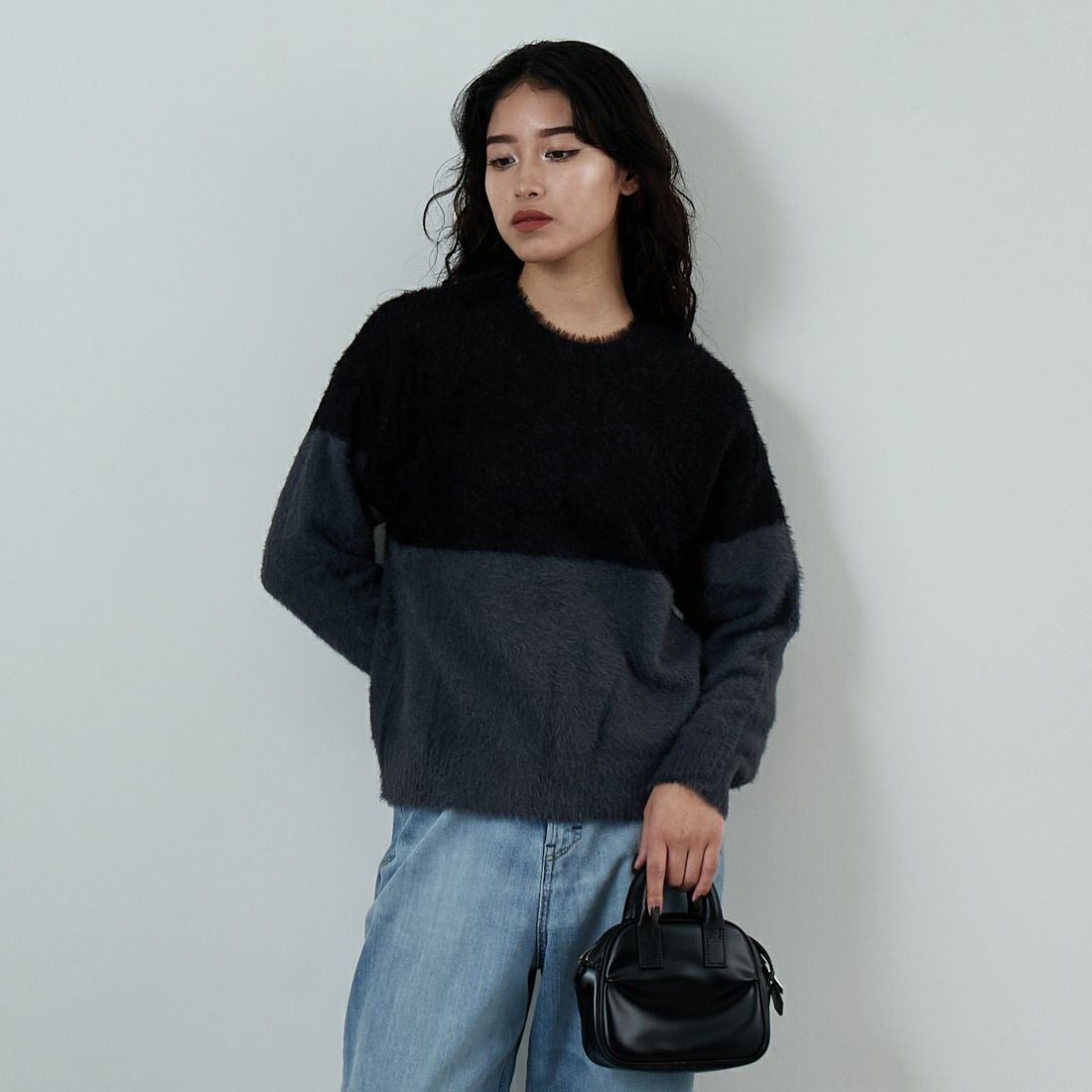 BLK/CHR&&モデル身長：162cm 着用サイズ：F&&