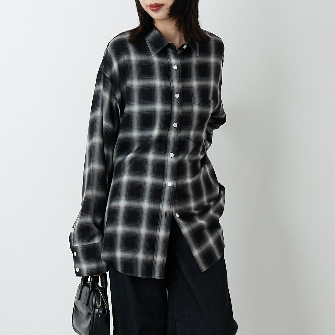 BLK&&モデル身長：162cm 着用サイズ：F&&