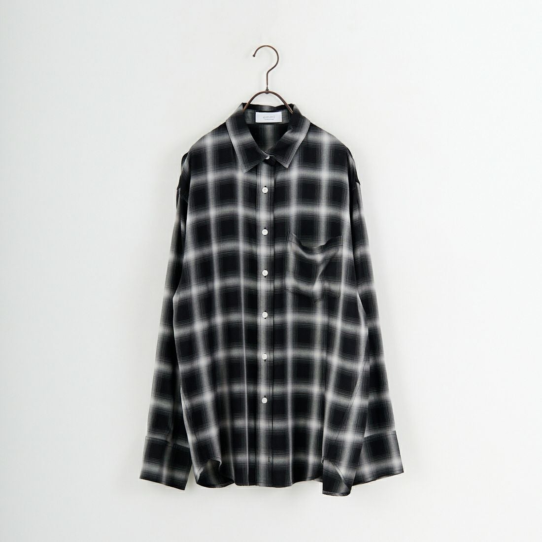 emmi [エミ] チェックオーバーシャツ [13WFB254049] BLK