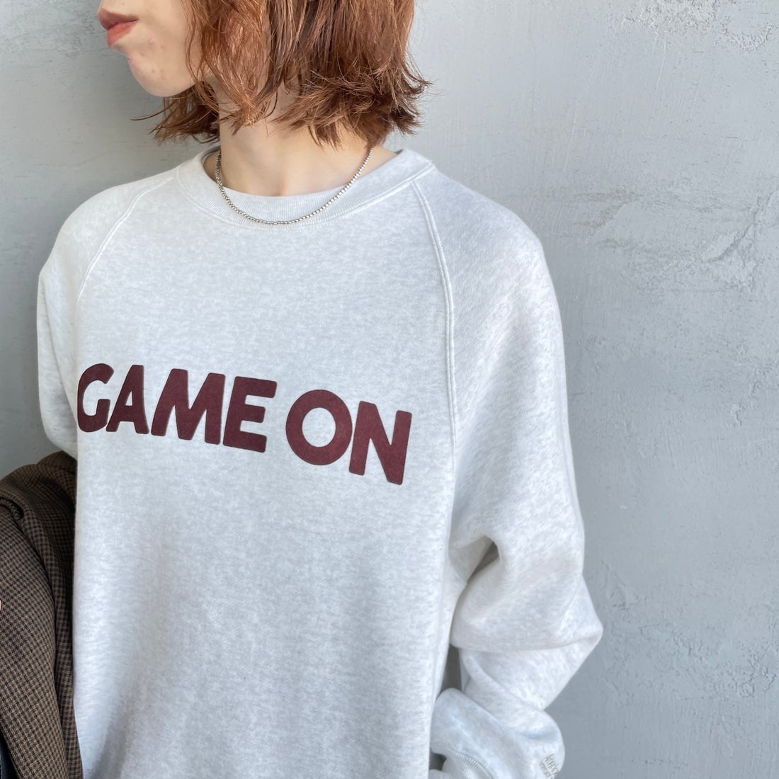 Americana [アメリカーナ] ボリュームスリーブ クルーネックスウェット [BRF-797A-1] ｱｯｼｭ &&モデル身長：158cm 着用サイズ：ONE SIZE&&