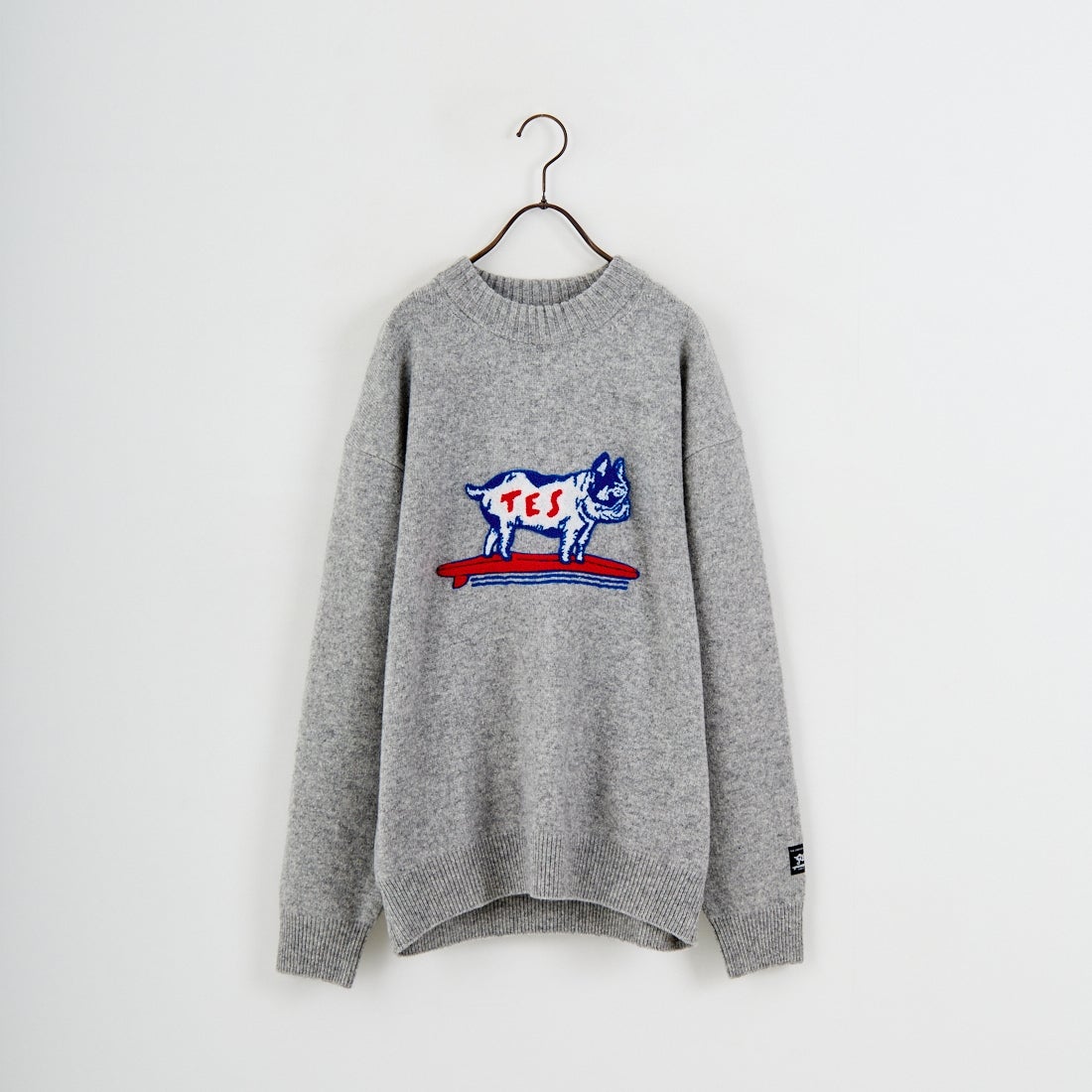 The Endless Summer [エンドレスサマー] BUHI サガラ刺繍ウールニット [AS-25774323] 03 MIX GRY