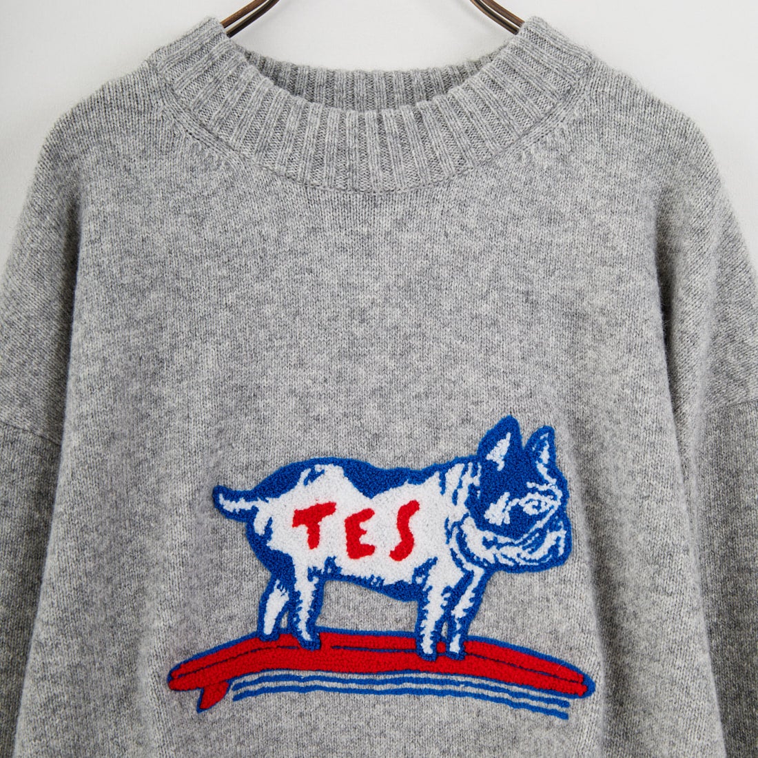 The Endless Summer [エンドレスサマー] BUHI サガラ刺繍ウールニット [AS-25774323] 03 MIX GRY