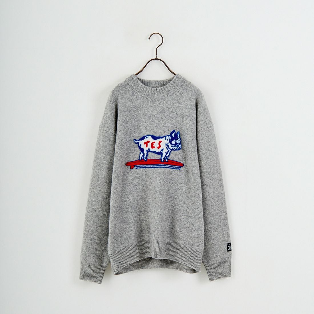 The Endless Summer [エンドレスサマー] BUHI サガラ刺繍ウールニット [AS-25774323] 03 MIX GRY