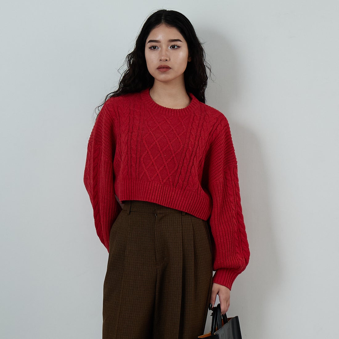 RED&&モデル身長：162cm 着用サイズ：F&&