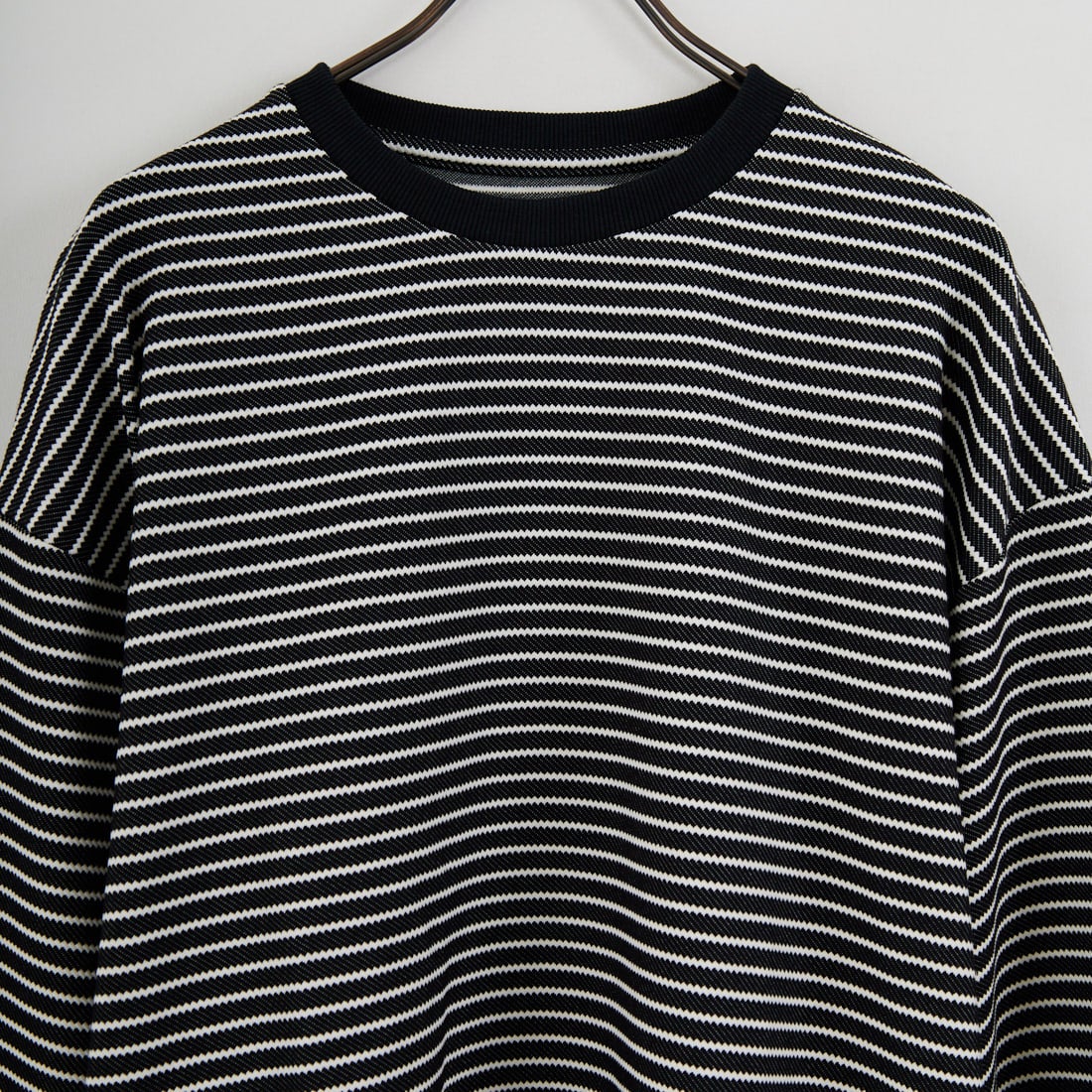 33Degrees [サーティスリーディグリーズ] ドロストボーダーTシャツ [331036IN] BLK/WHT