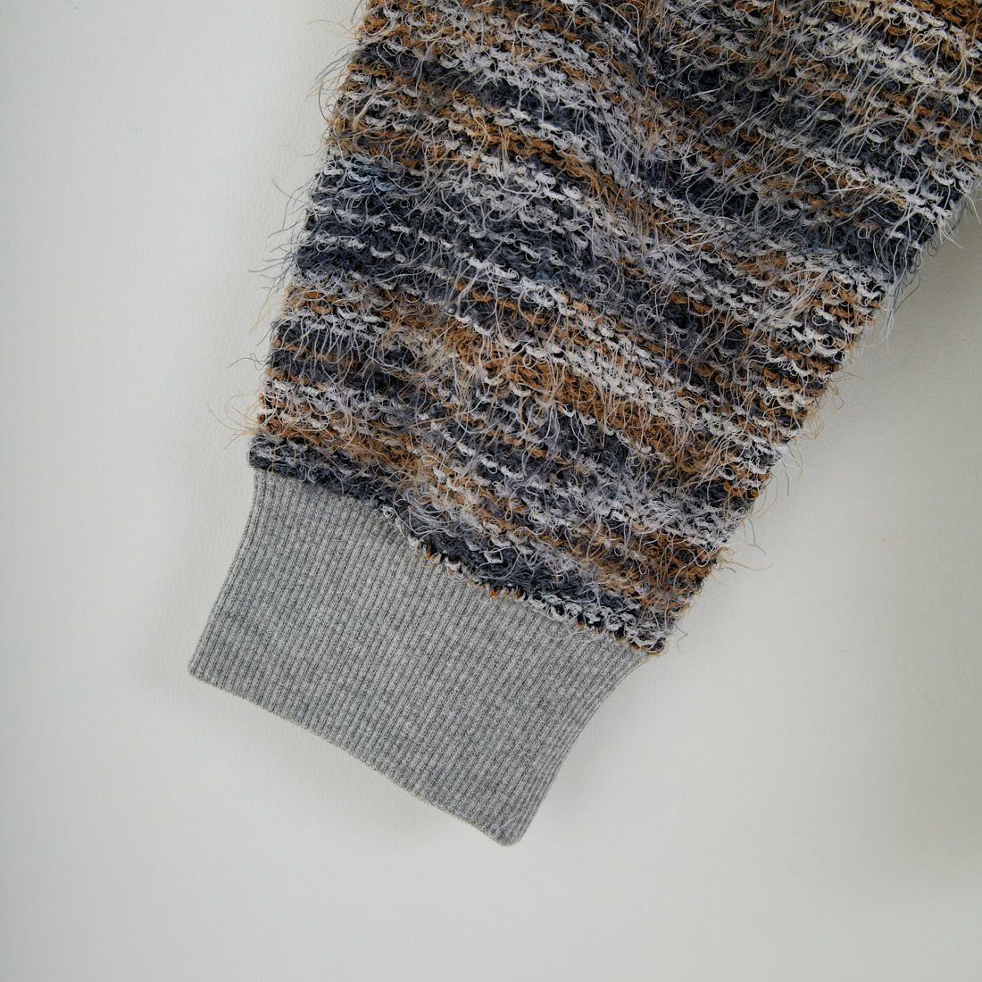 Jeans Factory Clothes [ジーンズファクトリークローズ] ランダムボーダーシャギーニット [EPC-55221] 1 GREY