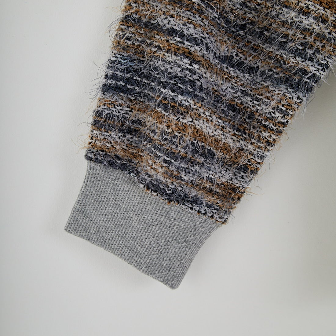 Jeans Factory Clothes [ジーンズファクトリークローズ] ランダムボーダーシャギーニット [EPC-55221] 1 GREY