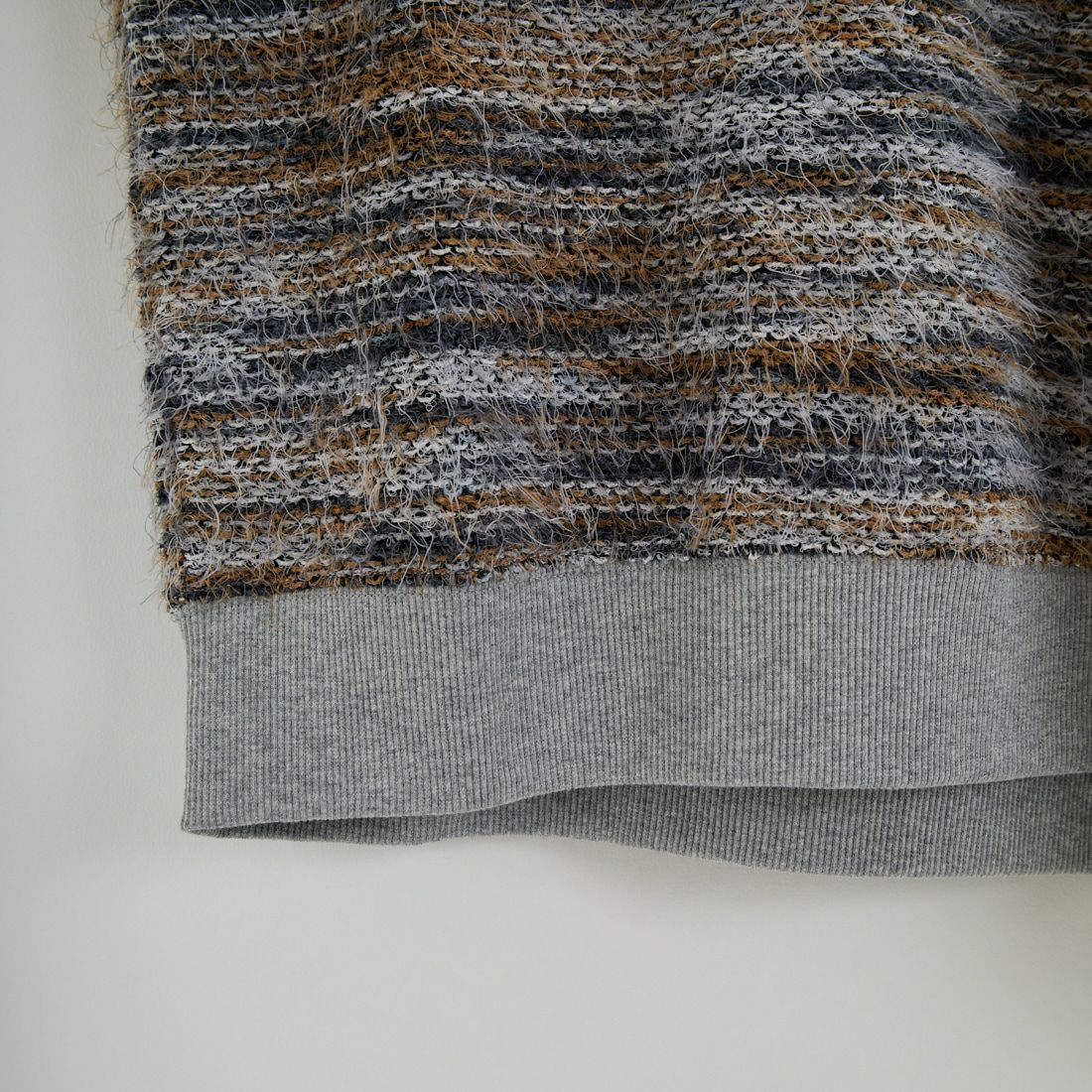 Jeans Factory Clothes [ジーンズファクトリークローズ] ランダムボーダーシャギーニット [EPC-55221] 1 GREY