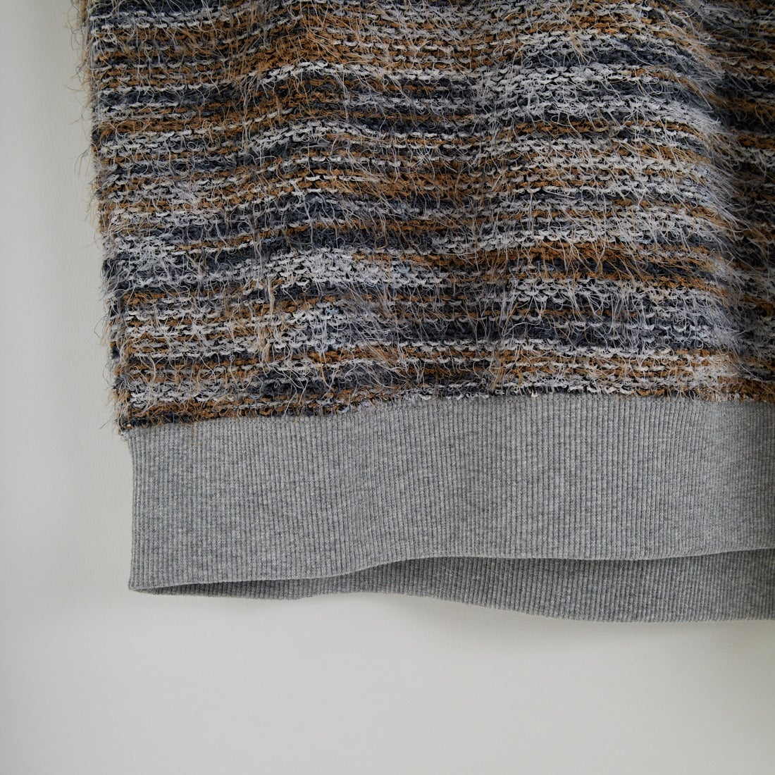 Jeans Factory Clothes [ジーンズファクトリークローズ] ランダムボーダーシャギーニット [EPC-55221] 1 GREY