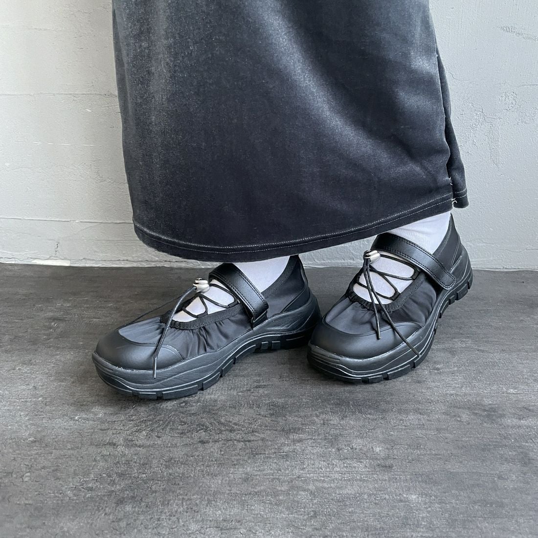 Rockfish Weatherwear [ロックフィッシュ ウェザーウェア] ストリング メリージェーンシューズ [RF1SHBF1SK013] BK