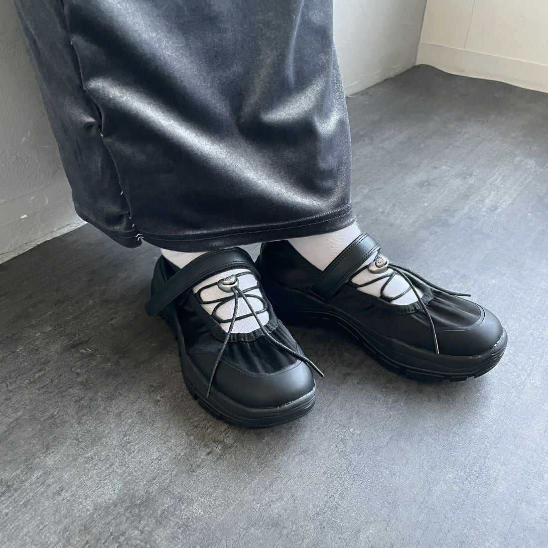 Rockfish Weatherwear [ロックフィッシュ ウェザーウェア] ストリング メリージェーンシューズ [RF1SHBF1SK013] BK