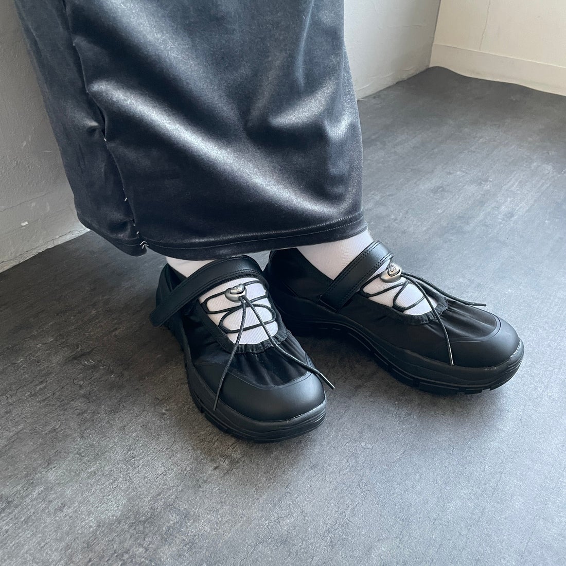 Rockfish Weatherwear [ロックフィッシュ ウェザーウェア] ストリング メリージェーンシューズ [RF1SHBF1SK013] BK