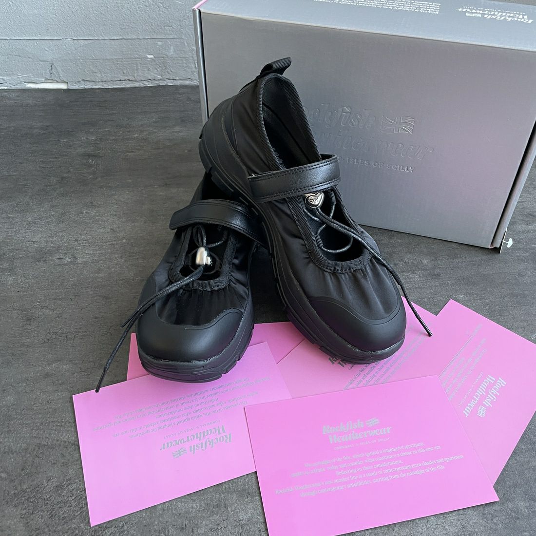 Rockfish Weatherwear [ロックフィッシュ ウェザーウェア] ストリング メリージェーンシューズ [RF1SHBF1SK013] BK