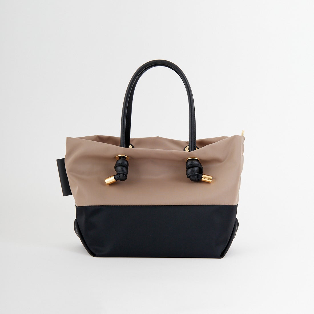 VIOLAd'ORO [ヴィオラドーロ] BIANCA ナイロントートバッグ [V-2249] TAUPE/BLK