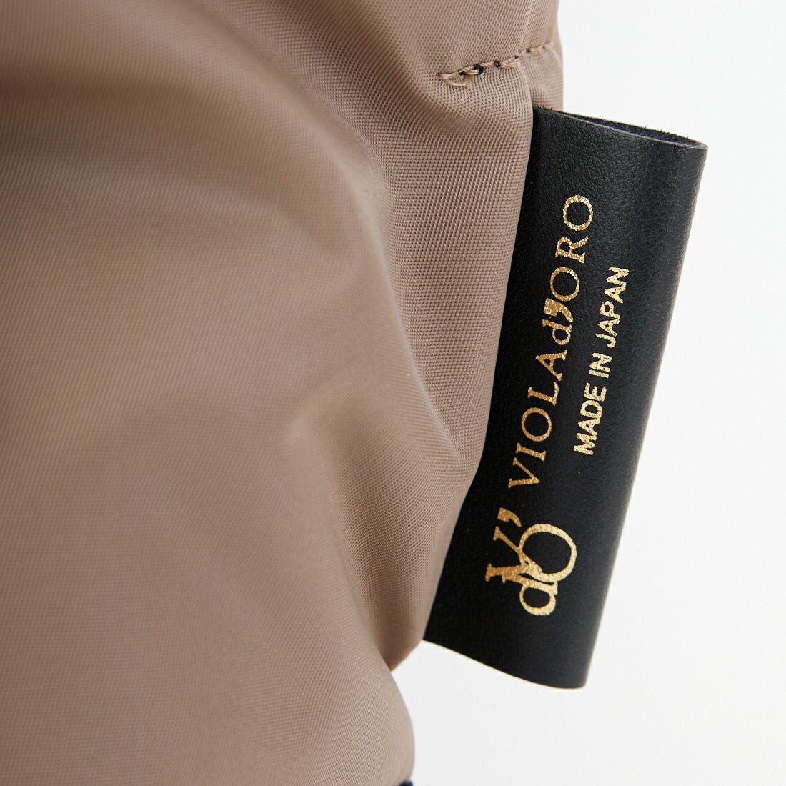 VIOLAd'ORO [ヴィオラドーロ] BIANCA ナイロントートバッグ [V-2249] TAUPE/BLK
