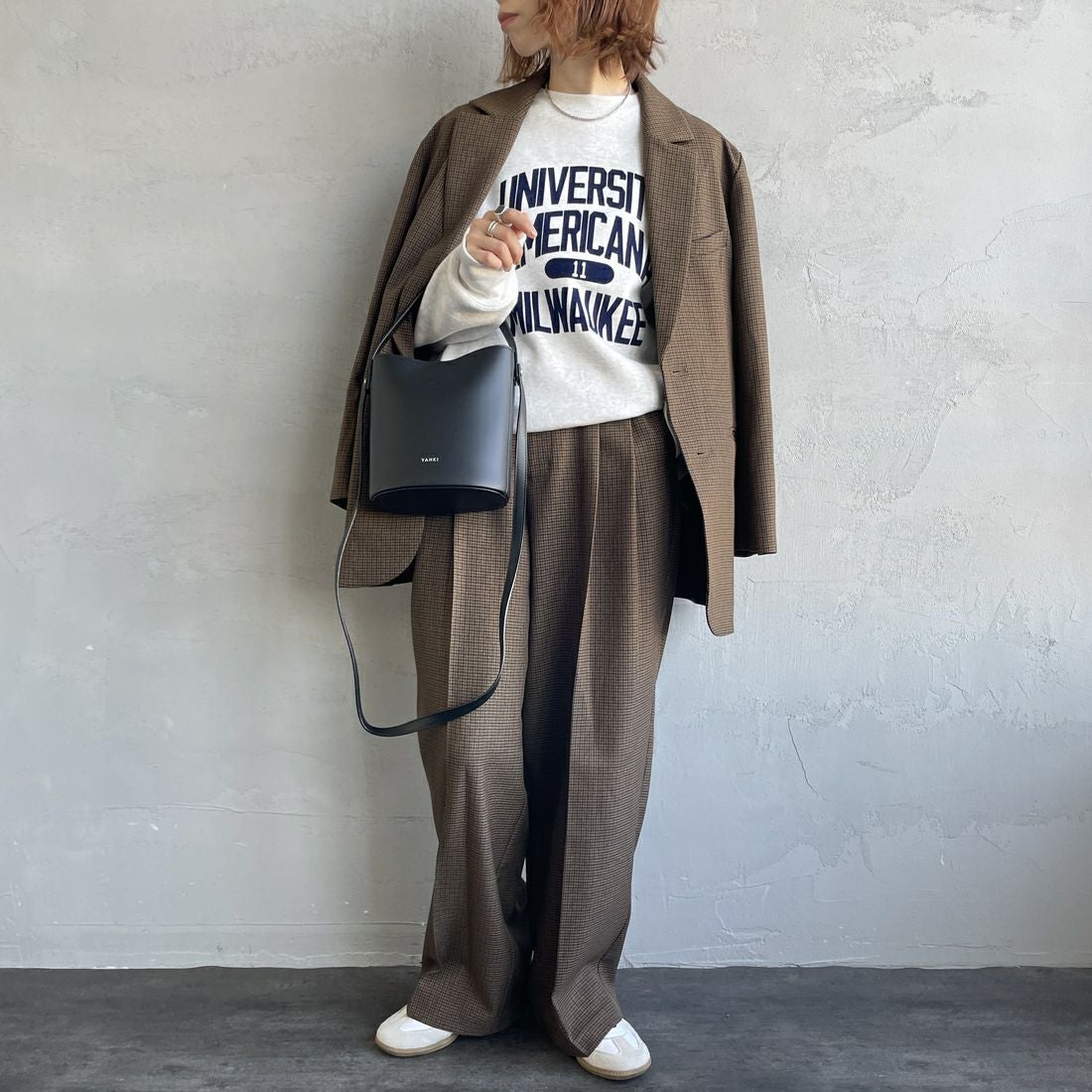 YAHKI [ヤーキ] フェイクレザークロスボディバッグ [YH-770] BLACK