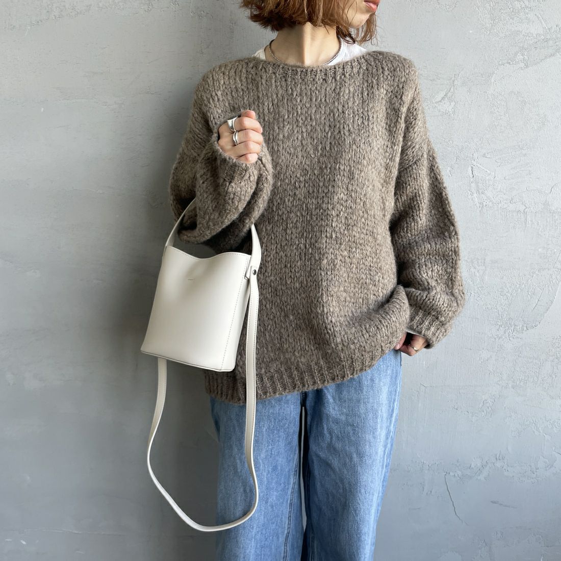 YAHKI [ヤーキ] フェイクレザークロスボディバッグ [YH-770] IVORY